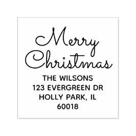 God jul Chic Enkel skriptReturadress Självfärgande Stämpel