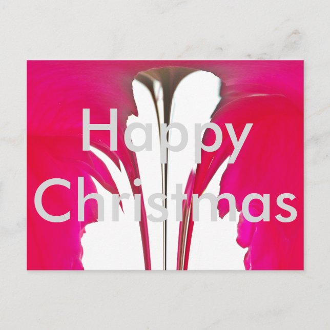 God jul Chic fantastisk Röd ros Helg Vykort (Framsida)