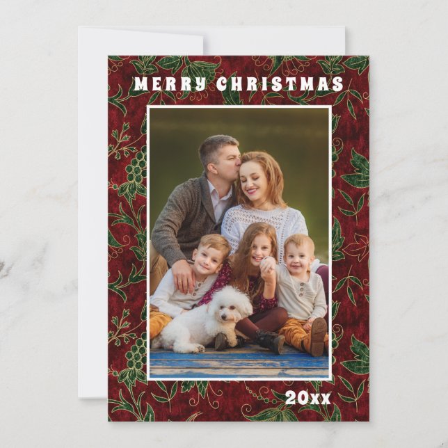 God jul Chic Festive Helgdagar Family Photo (Framsida)