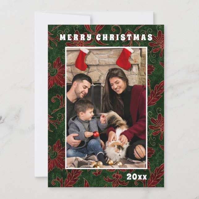 God jul Chic Festive Helgdagar Family Photo (Framsida)