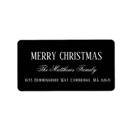 God jul Chic Hand Lettered Helgdag-etikett Adressetikett