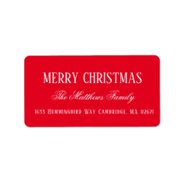 God jul Chic Hand Lettered Helgdag-etikett Adressetikett