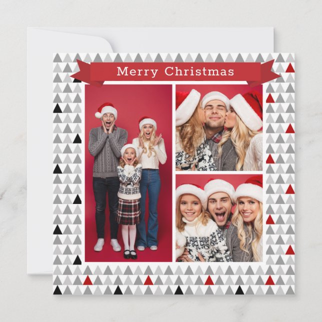 God jul Chic Modern Träd Mönster 3-foto (Framsida)