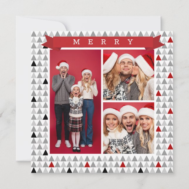 God jul Chic Modern Träd Mönster 3-foto (Framsida)