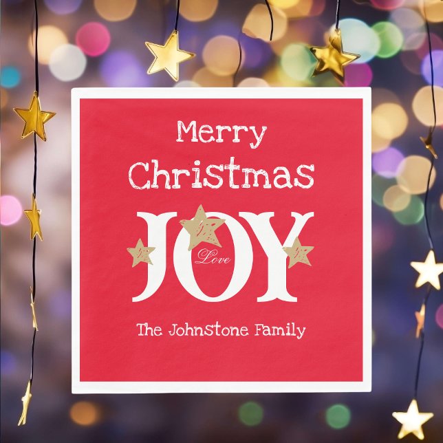 God jul Chic  Skript Röd jul Papper Pappersservett (Brighten up your festive holiday gathering with these bold Christmas red paper napkins.)