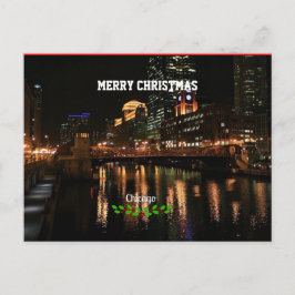God jul - Chicago Skyline Helg Vykort
