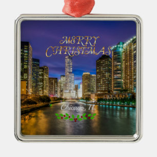 God jul! Chicagofloden, Julgransprydnad Metall
