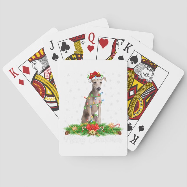 God jul Chicken Shirt Santa Hat Ljus Xma Casinokort (Baksidan)