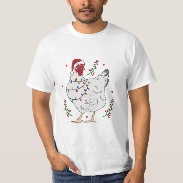 God jul Chicken T Shirt (Framsida)