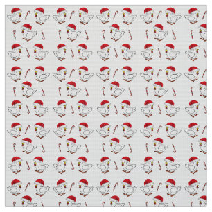 God jul Chicks med Santa Hats Tyg