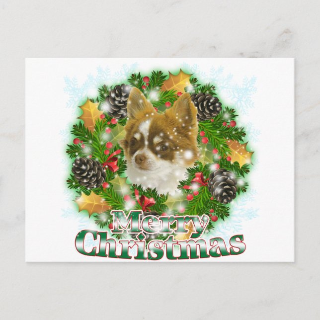 God jul Chihuahua Helg Vykort (Framsida)