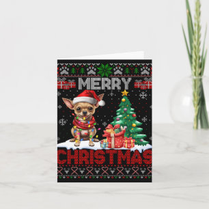 God jul Chihuahua Hund älskare-familjen Ugly Xm Kort