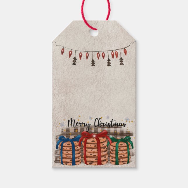 God jul Chocolate Chip Cookies Presentetikett (Framsidan)