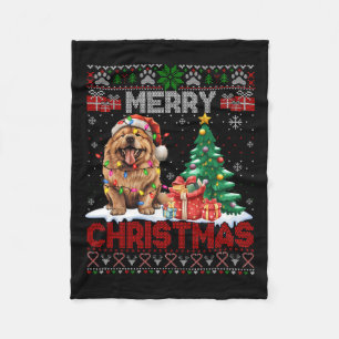 God jul Chow Chow Hund älskare Family Ugly Xm Fleecefilt