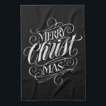 God jul Christian Chalkboard Calligraphy Kökshandduk<br><div class="desc">Vi säger "God jul mycket ofta under säsongen, men ibland glömmer vi ofta var hälsning faktiskt har sitt ursprung. Här är en underbart elegant biet av anpassningsbarnas hand som till ge skrev ett milt nam tillbaka in i Jesus riktning. Art efter professionell calligrapher Ivan Angelic. Biet i texten finns i...</div>