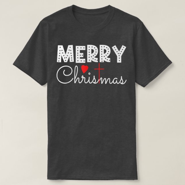 God jul Christian Glad helg Faith och T Shirt (Design framsida)