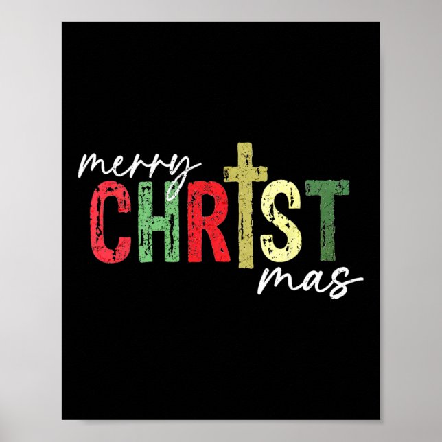 God jul Christian Jesus Kor Faith Religi Poster (Framsidan)