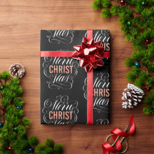 God jul Christian Kristus Calligraphy Presentpapper