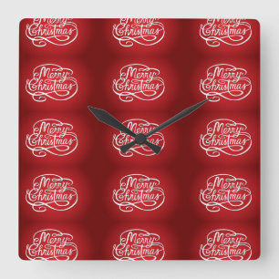 ’GOD JUL’ CHRISTMAS CLOCK FYRKANTIG KLOCKA