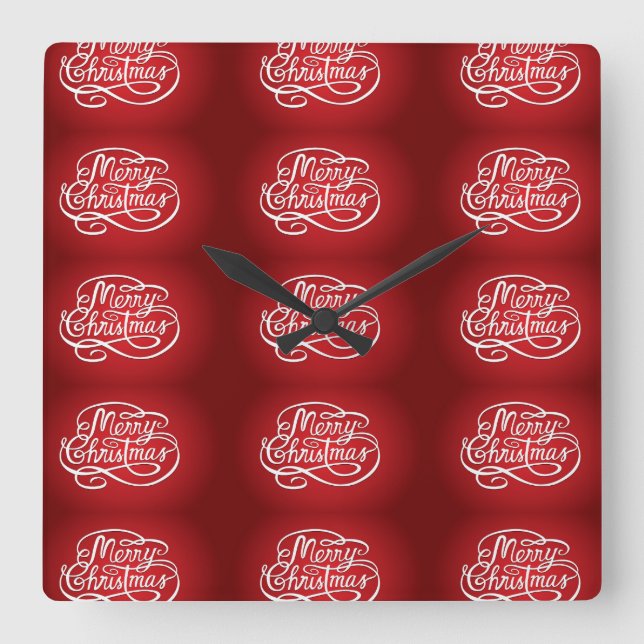 ’GOD JUL’ CHRISTMAS CLOCK FYRKANTIG KLOCKA (Framsida)