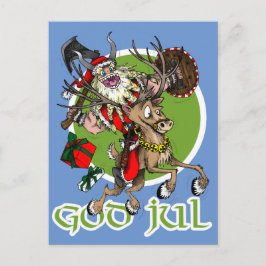 God Jul Christmas Helg Vykort