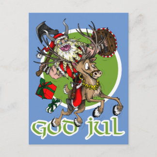 God Jul Christmas Helg Vykort