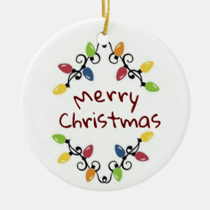 *GOD JUL* CHRISTMAS LJUS ORNATION JULGRANSPRYDNAD KERAMIK