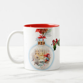 God Jul Christmas Stocking – Festive Poinsettia Två-Tonad Mugg