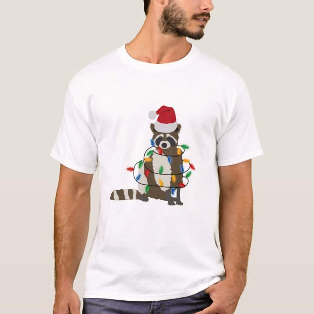 God jul-circoon Santa Hat Julafton Ljus T Shirt (Framsida)