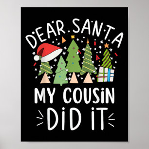 God jul, citat Ord Kära Santa My Cousin Poster