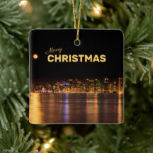 God jul City Skyline Black&Guld San Diego