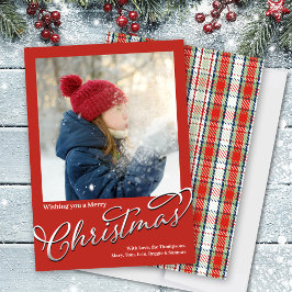 God jul Classic Calligraphy Red Play Julkort