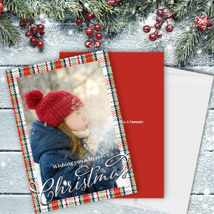 God jul Classic Calligraphy Red Play Julkort