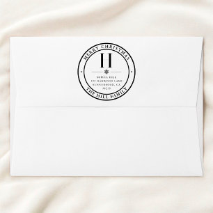 God jul Classic Monogram Adress Stämpel