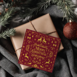 God jul Classic Nordic Red Helgdag Card Inbjudningar