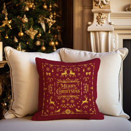 God jul Classic Nordic Red Helgdag Kudde