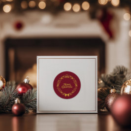 God jul Classic Nordic Red Helgdag Runt Klistermärke