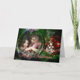 God jul Classic Ornament Photo Ram Helgkort