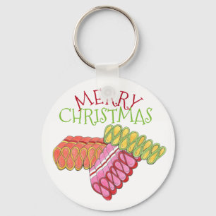 God jul Classic Ribbon Hard Candy Helgdag Nyckelring