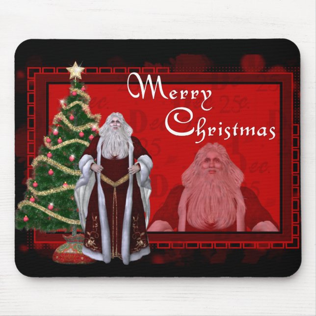 God jul Classic Santa Designad Mousepad Musmatta (Framsidan)
