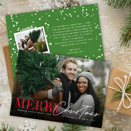 God jul Classic-skript - enkelt moderfoto Julkort