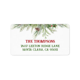 God jul Classic Wheath Hälsning Adress Adressetikett