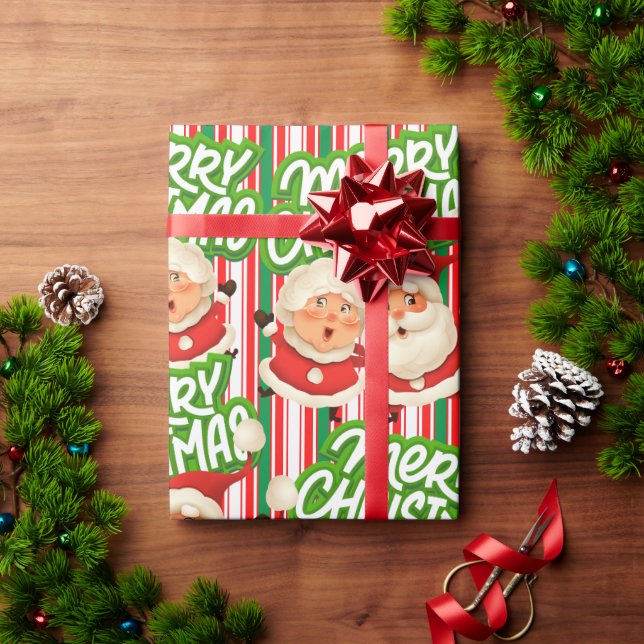 God jul Claus Wrapping Papper Presentpapper (Julgåva)
