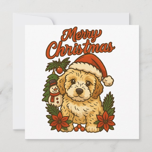 God jul Cockapoo-design (Framsida)