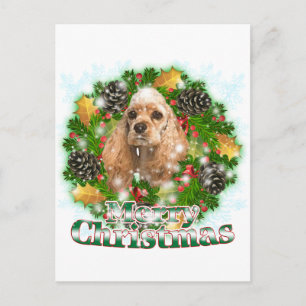 God jul Cocker Spanska Helg Vykort