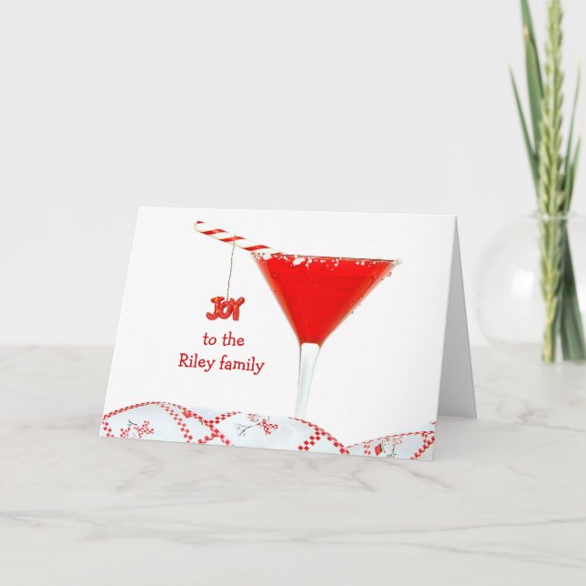 God Jul Cocktail Helgkort (Framsida)