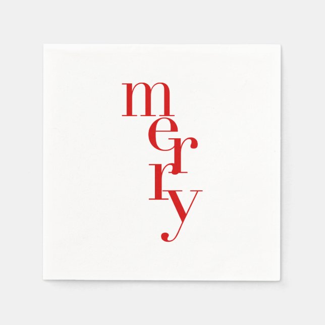 God Jul Cocktail Napkins | Merry Pappersservett (Framsidan)