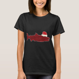 God jul Coho Salmon Red Play Buffalo Tartan San T Shirt