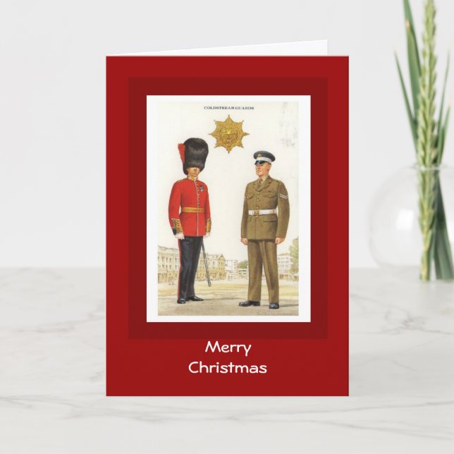 God jul Coldstream vakter Helgkort (Framsida)