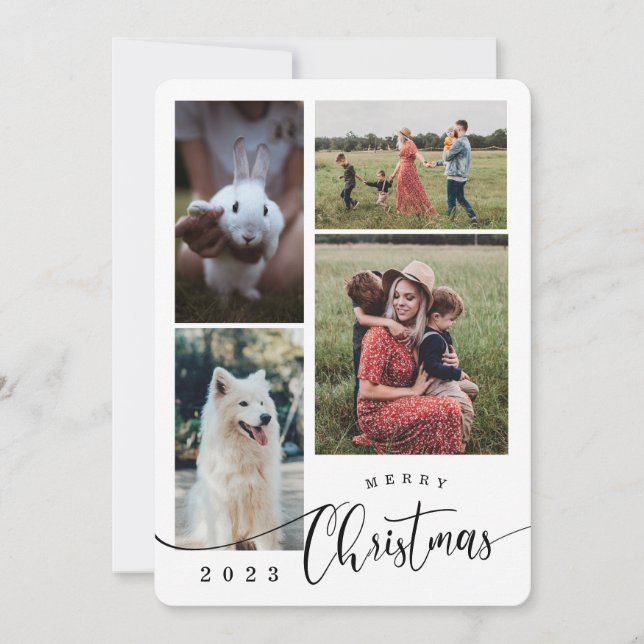 God jul collage 4 Photo Julkort (Framsida)
